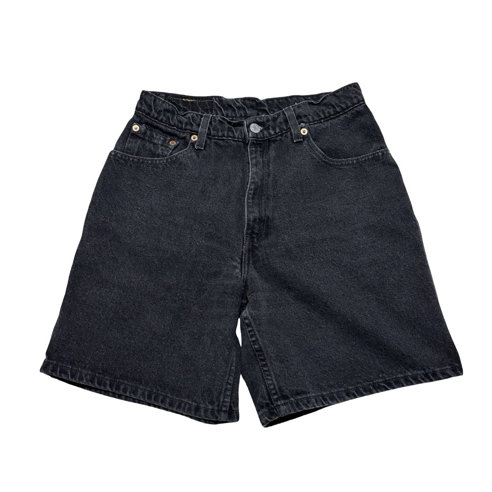 Vintage Levi's Women's Black Denim Shorts Size 8 Regular - 26 x 7